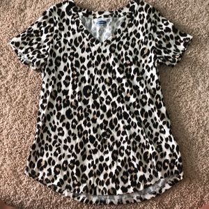 Cheetah Print V Neck